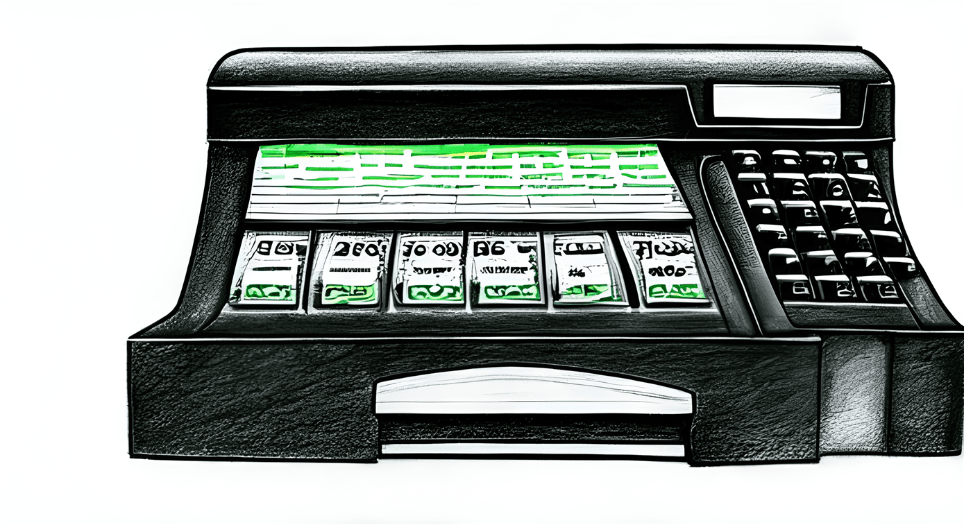 PoS Kassensoftware auf spezieller Hardware als Zeichnung