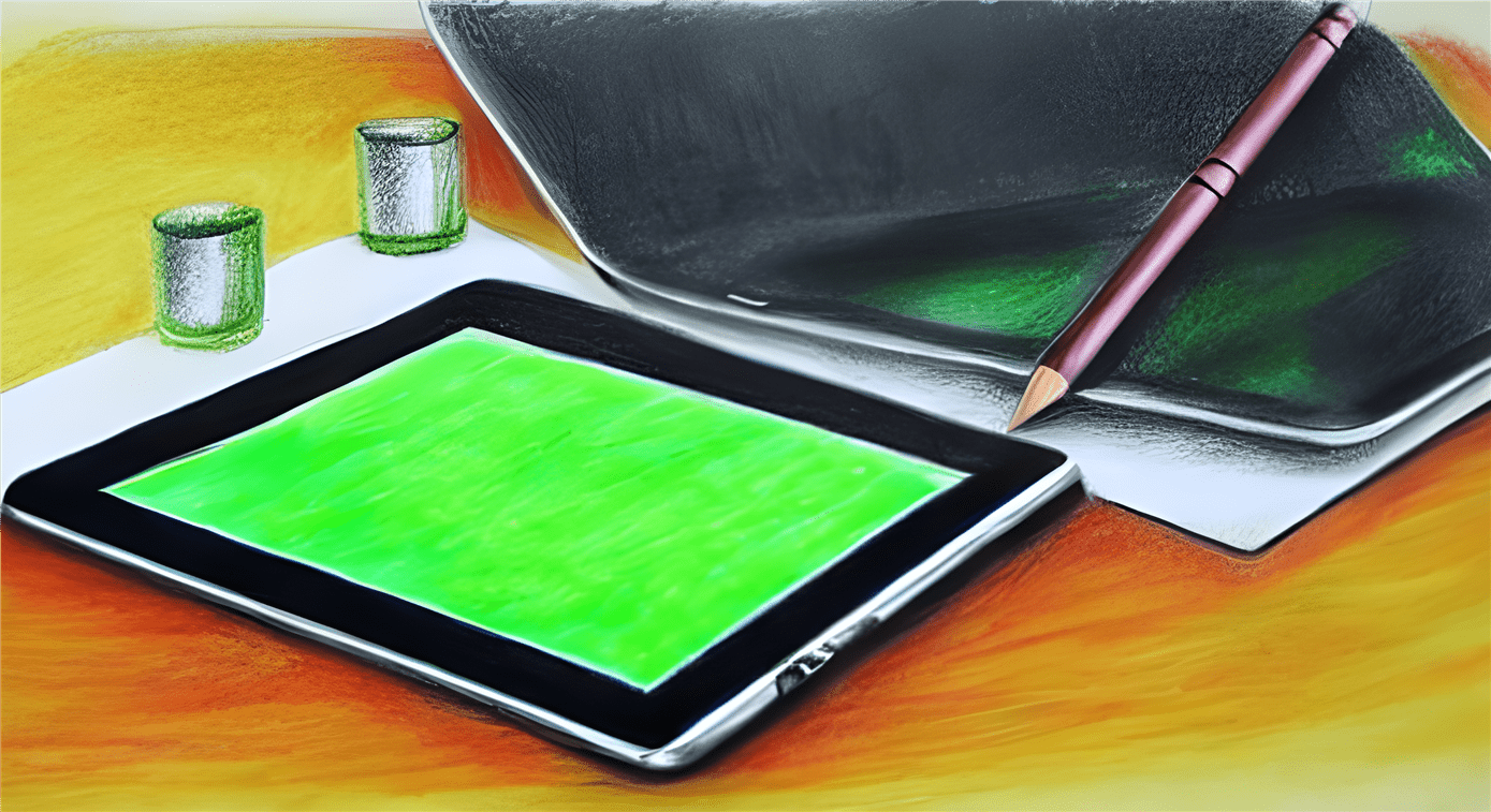 Zeichnung eines Tablet Kassensystem